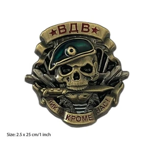 Russian Soviet VDV Airborne Force Military USSR Army Small Brass Skull Pin Badge - Picture 1 of 7