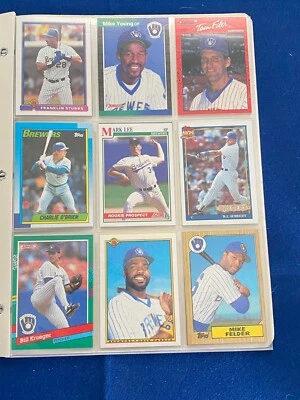 1987-1991 Milwaukee Brewer Baseball Cards, 27 each, variety of manufactures - Image 1 of 4