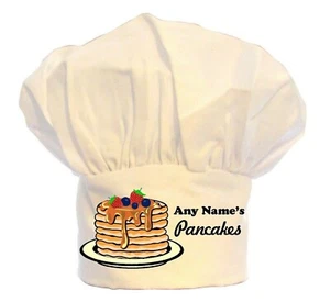 PERSONALISED AMERICAN PANCAKES PRINT 100% POLYESTER GIFT BBQ BIRTHDAY CHRISTMAS - Picture 1 of 2