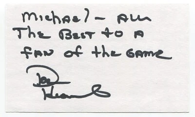 Dave Heaverlo Signed 3x5 Index Card Autographed Baseball MLB Seattle Mariners - Image 1 of 2