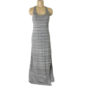 Maxi abito donna Ann Taylor Loft Racerback senza maniche spacco laterale piccolo grigio - Foto 1 di 11