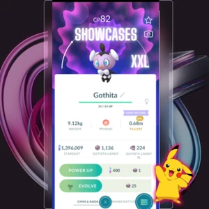 Gothita XXL, to win Showcases from 0.67 m to 0.7 m, Pokemon Trade Go ✨ - Picture 1 of 2