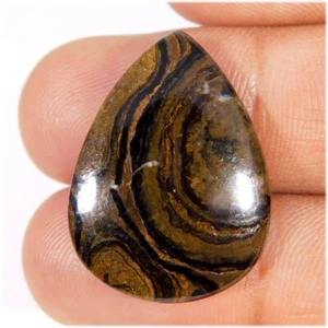 16.30Cts. Natural Amazing Stromatolite Fossil Pear Cabochon Loose Gemstone - Picture 1 of 3