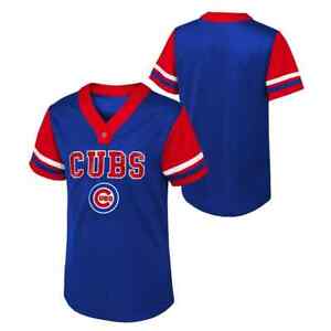 MLB Chicago Cubs Girls' Henley Team Jersey - XS 4/5
