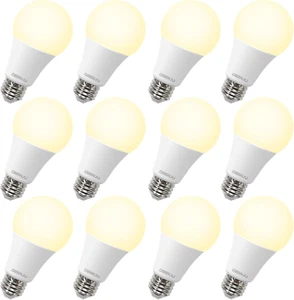 A19 LED Light Bulbs 100W Equivalent 2700K Soft White, 1500 Lumens, E26 Base, Non - Picture 1 of 12