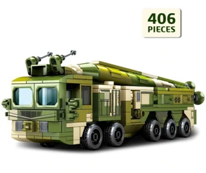 Missile Truck Vehicle Building Blocks Military Army Car Soldier Figures Toy Kids - Picture 1 of 9