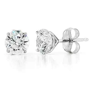 1.00 Ct Round Diamond Stud Earrings Lab Grown - Picture 1 of 2