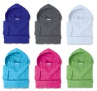 Kids Childrens 100% Cotton Hooded Bath Robe Terry Towelling Bathrobe Gown