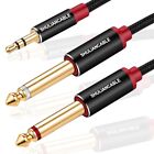 3,5 mm 1/8" TRS do Dual 6,35 mm 1/4" TS Kabel do iPhone'a, iPoda, Multimedia Speake