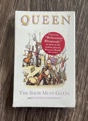 Queen Show Must Go On Bohemian Rhapsody Single Cassette Tape New Hype Sticker - Image 1 of 4