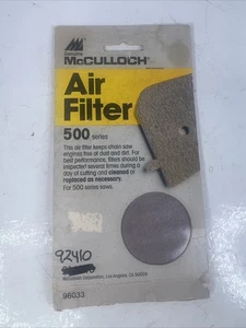 Elemento de filtro de aire para motosierra McCulloch Pro Mac 510 515 92410 214346 NOS - Imagen 1 de 4