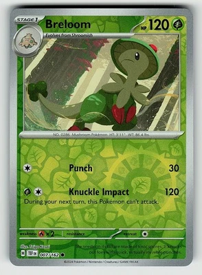 Breloom Common 007/162 SV05: Temporal Forces Reverse Holo - Image 1 of 2