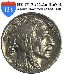 1935 (P) Buffalo Nickel Full Horn ABOUT UNCIRCULATED (AU) - Picture 1 of 4