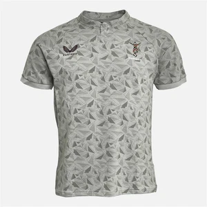 Harlequins Rugby Polo Shirt Men's Castore S/S Grey Travel Top - New - Picture 1 of 3