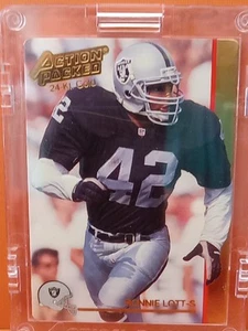 1992 Action Packed Ronnie Lott 24 Kt Gold HOF - Picture 1 of 3