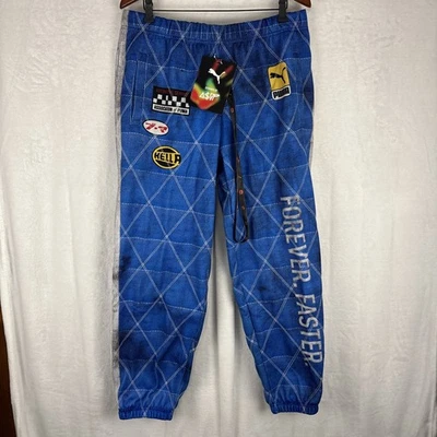 Puma x ASAP Rocky Quilted Sweatpants Clyde Royal Blue Men's Sz XL 631123-01 $175 - Image 1 of 4