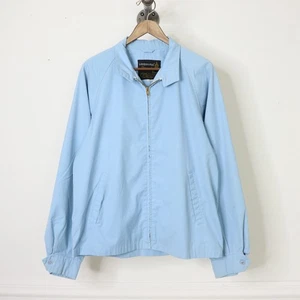 Vintage 50s London Maincoats Ricky Jacket Gabardine Size 40 Long Pastel Blue - Picture 1 of 8