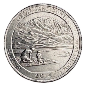 2014 P Great Sand Dunes America The Beautiful Quarter Colorado KM 569 - Picture 1 of 2