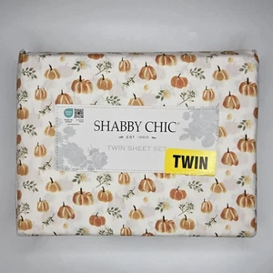 Shabby Chic Pumpkin Halloween Twin Size Bed sheet Set Thanksgiving - Picture 1 of 4