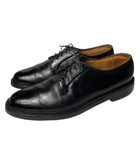 Vintage Florsheim 92611 Imperial V Cleat Kenmoor Black Leather Dress Shoes 10 B - Picture 1 of 13