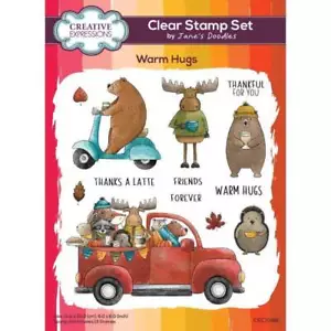 Creative Expressions Clear Stamps by Jane's Doodles - Warm Hugs (6 in x 8 in) - Foto 1 di 5
