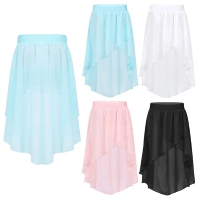 Freebily Chiffon Skirts Girls Classic Lyrical Dance High-Low Wrap Skirts Kids - Image 1 of 3