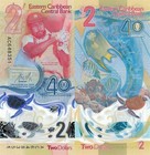 États des Caraïbes orientales 2 dollars 2023 - billet de l'année, p-61 polymère UNC