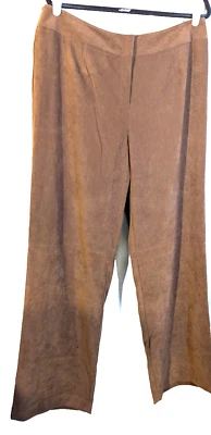 Norton NcNaughton women's tan suede like brown pant 16 NWT - Image 1 of 4