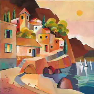 Piastrella Accento e Decorazione Mediterranea Warren Cullar Cipro II Arte WC33AT - Foto 1 di 2