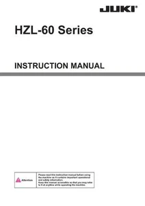 Juki HZL-60 Series Sewing Machine Instructions User Guide Manual Reprint - Picture 1 of 4