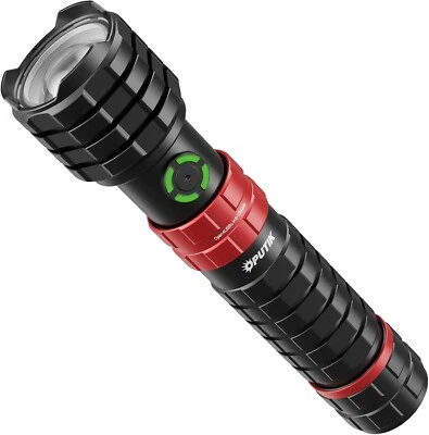 Linterna LED recargable de alta potencia 1500 lúmenes portátil de metal - Imagen 1 de 4