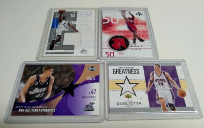2002-03 SP Game Used Lot  Darrell Armstrong Gugliotta Kirilenko Maggette Flight - Image 1 of 2