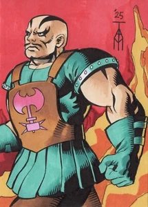 ORIGINAL 1/1 Thor - Henker handgezeichnete Skizzenkarte ACEO Art - Bild 1 von 3
