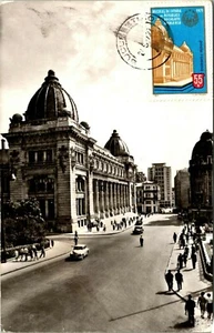 RPPC History Museum Bucharest Romania Postage Stamp Maximum Real Photo Postcard - Picture 1 of 2