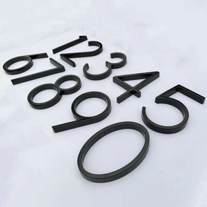 Black Address Plaques Digits Plates Customized House Number for Door Plate Sign - Picture 1 of 24