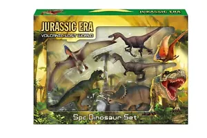 NEW Jurassic Dinosaur Figure Set 5pc | Kids Dinosaurs Action Toys | ihartTOYS - Picture 1 of 1