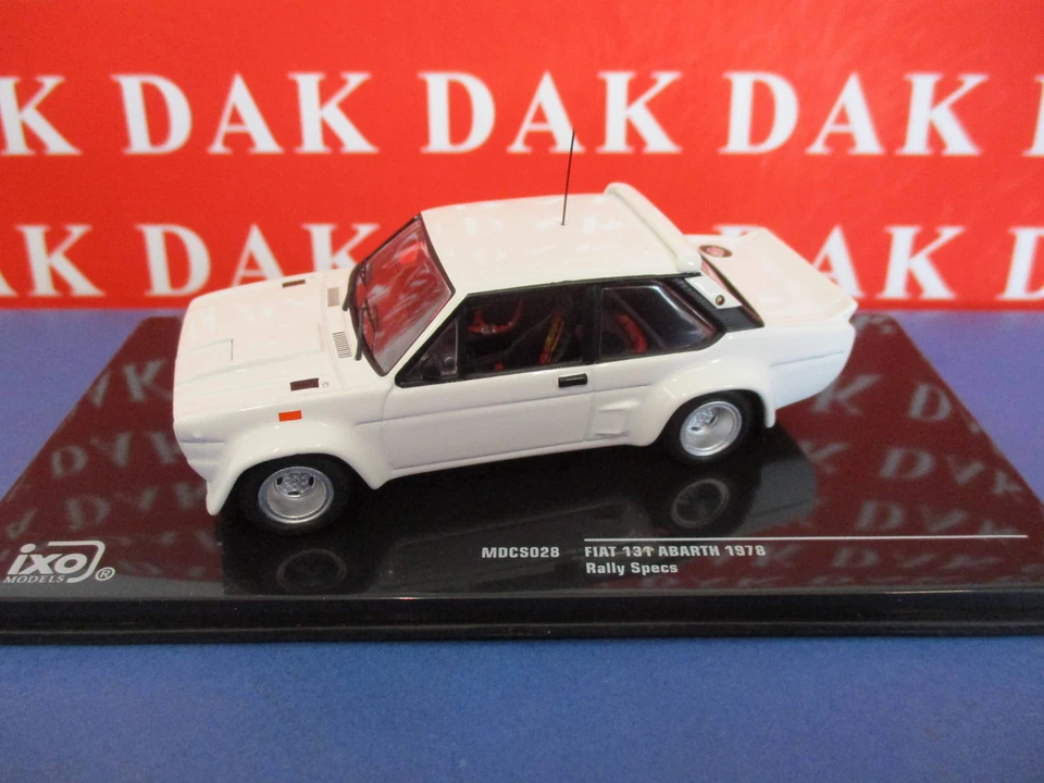 Die cast 1/43 Modellino Auto Fiat 131 Abarth White 1978 Plain Body Version Ixo - Immagine 1 di 4