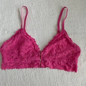 Aerie Real Good Bralette Women L Pink Lace Light Accented All Day Wear Relaxed - Picture 1 of 6