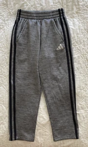 Youth adidas Essentials 3-Stripe Fleece Athletic Pant, Small (8), Gray/Black - Picture 1 of 4
