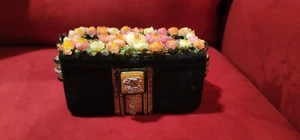 Mary Frances Flower Garden Top Handle Box Bag Handbag - Picture 1 of 6
