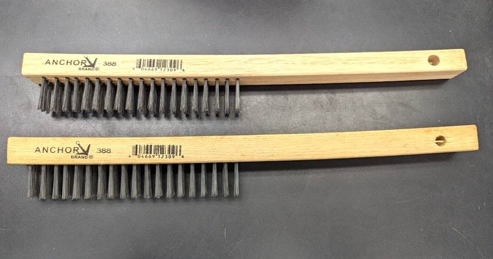 NEW ANCHOR Brand Curved Handle Scratch Wire Brush-Select Quantity-Free Ship - Image 1 of 4