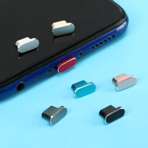 Micro Charger Port Aluminium Alloy Stopper Dustproof Cover Anti Dust Plug - Photo 1 sur 11