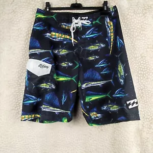Billabong Herren Boardshorts Neuheit Fischdruck Größe 32 Krawatte Fronttasche Logo - Bild 1 von 15