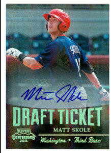 2011 Playoff Contenders Draft Ticket Autographs #DT98 Matt Skole - NM-MT