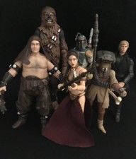 Star Wars Jabba's Palace/ Sail Barge Cannon Figure Lot Slave Leia Malakili Fett