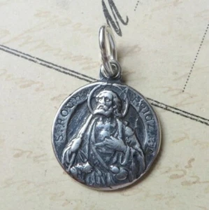 Medalla San Roque / Rocco - Réplica Antigua de Plata Esterlina - Imagen 1 de 3