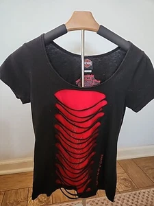 Woman's Harley Davidson T-shirt From Highland H-D Shop LaVale MD SZ Large - Picture 1 of 8