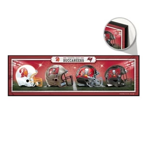 TAMPA BAY BUCCANEERS HELMET DESIGN THROUGHOUT THE YEARS WOOD SIGN 9"x30" - Picture 1 of 1