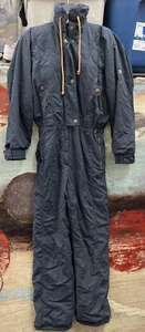 Vintage BOGNER SKI SUIT Black belted Size 10L - Picture 1 of 12