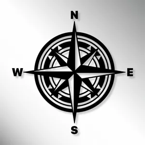 Compass Sticker Caravan Motorhome Van Window Vinyl Decal Navigation Nautical - Picture 1 of 7